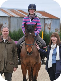 British Grooms Association member riding horse